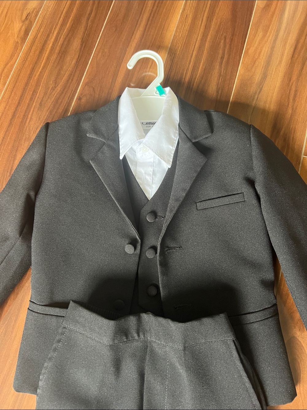 Black Three-Piece Kids Suit - Picture 2 of 3